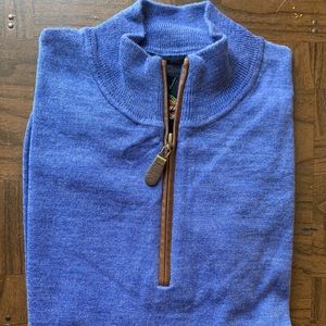 Men’s Orvis Merino Wool Zipneck Sweater Large